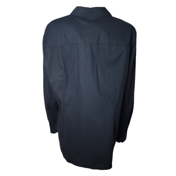 Worthington Shirt Womens XXL Solid Black Button Down Business Career Top NWT - Picture 3 of 8